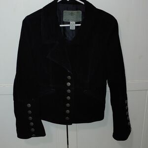 BB Dakota  black leather fitted  coat Sz L NWOT